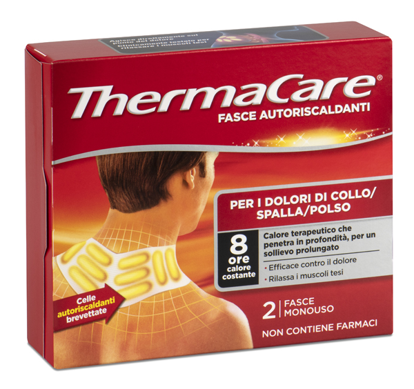 FASCE AUTORISCALDANTI A CALORE TERAPEUTICO THERMACARE COLLO/SPALLA/POLSO 2 PEZZI - Farmacia Nuova Dr.ssa Gabriella Catellani
