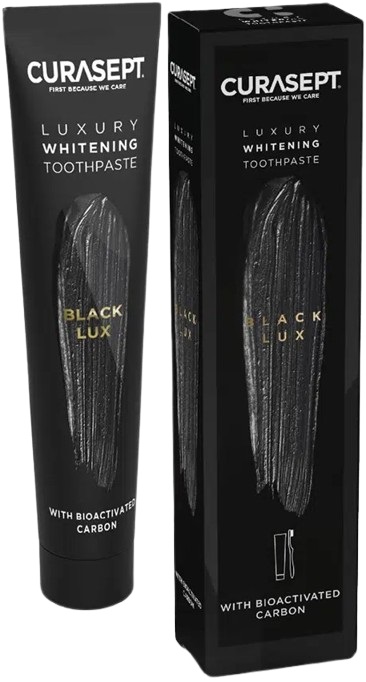 CURASEPT BLACK LUXURY WHITENING DENTIFRICIO 75 ML - Farmacia Nuova Dr.ssa Gabriella Catellani