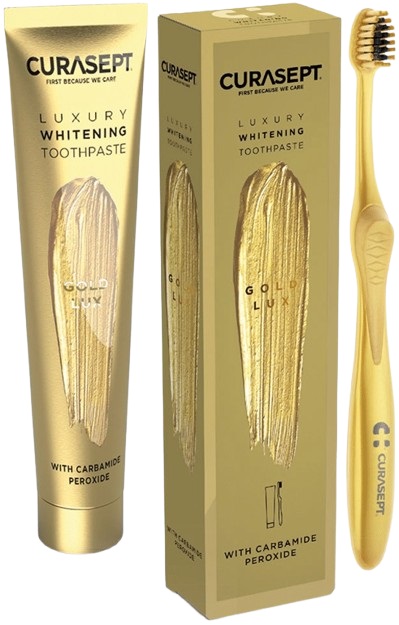 CURASEPT GOLD LUXURY WHITENING DENTIFRICIO 75 ML - Farmacia Nuova Dr.ssa Gabriella Catellani