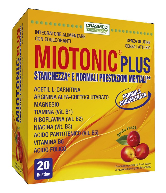 MIOTONIC PLUS STANCHEZZA E NORMALI PRESTAZIONI MENTALI 20 BUSTE - Farmacia Nuova Dr.ssa Gabriella Catellani