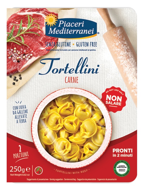 PIACERI MEDITERRANEI TORTELLINI CARNE 250 G - Farmacia Nuova Dr.ssa Gabriella Catellani