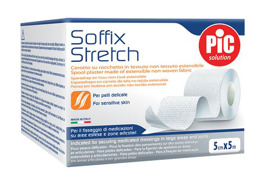 CEROTTO IN ROTOLO PIC SOFFIX STRETCH TESSUTO NON TESSUTO ESTENDIBILE 5X500 CM 1 PEZZO - Farmacia Nuova Dr.ssa Gabriella Catellani