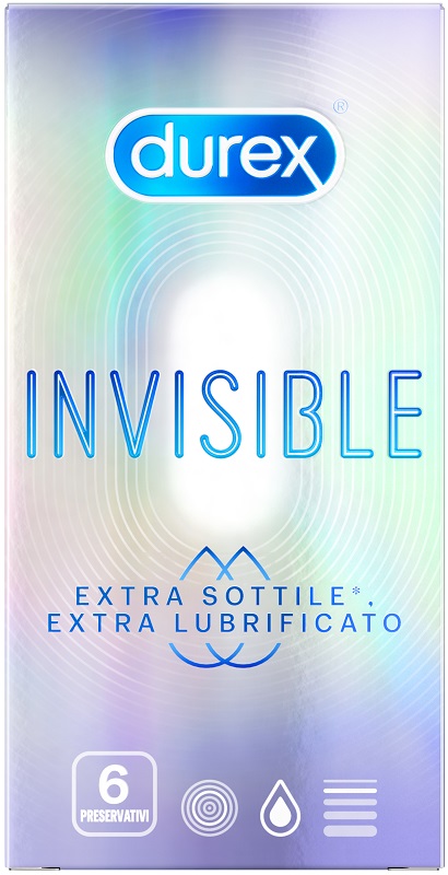 DUREX INVISIBLE EXTRA LUBRIFICATO 6 PEZZI - Farmacia Nuova Dr.ssa Gabriella Catellani