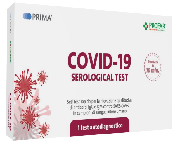 TEST SIEROLOGICO RAPIDO COVID-19 PROFAR PRIMA AUTODIAGNOSTICO DETERMINAZIONE QUALITATIVA ANTICORPI IGG/IGM ANTI SARS-COV-2 NEL SANGUE MEDIANTE IMMUNOCROMATOGRAFIA - Farmacia Nuova Dr.ssa Gabriella Catellani
