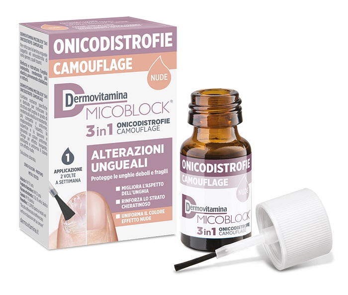 DERMOVITAMINA MICOBLOCK 3 IN 1 ONICODISTROFIE CAMOUFLAGE 8 ML NUDE - Farmacia Nuova Dr.ssa Gabriella Catellani
