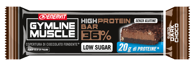 ENERVIT GYMLINE PROTEIN BAR 36% BARRETTA DARK CHOCOLATE 55 G - Farmacia Nuova Dr.ssa Gabriella Catellani