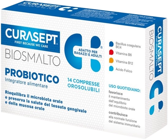 CURASEPT BIOSMALTO PROBIOTICO 14 COMPRESSE - Farmacia Nuova Dr.ssa Gabriella Catellani