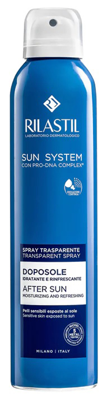 RILASTIL SUN SYSTEM DOPOSOLE SPRAY TRASPARENTE DOPOSOLE IDRATANTE E RINFRESCANTE 200 ML - Farmacia Nuova Dr.ssa Gabriella Catellani