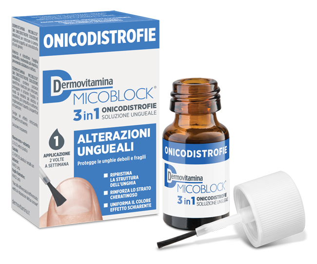 DERMOVITAMINA MICOBLOCK 3 IN 1 ONICODISTROFIE ALTERAZIONI UNGUEALI 7 ML - Farmacia Nuova Dr.ssa Gabriella Catellani