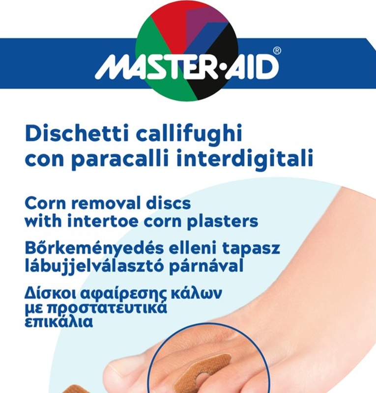 DISCHETTO CALLIFUGO 6 PEZZI + PARACALLO 6 PEZZI INTERDIGITALI MASTER-AID FOOTCARE B5 - Farmacia Nuova Dr.ssa Gabriella Catellani
