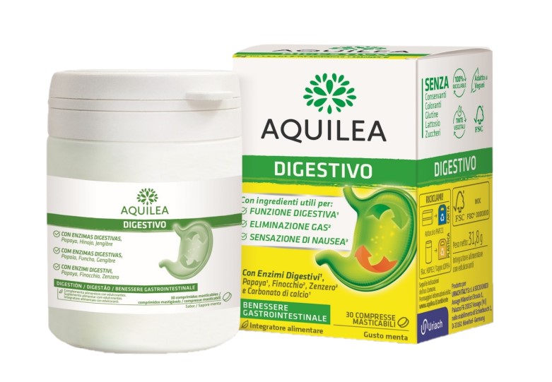 AQUILEA DIGESTIVO 30 COMPRESSE MASTICABILI - Farmacia Nuova Dr.ssa Gabriella Catellani