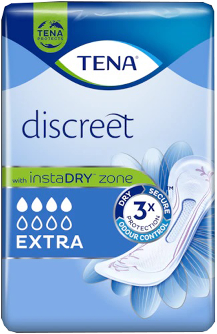 ASSORBENTE INCONTINENZA LEGGERA TENA DISCREET EXTRA 10 PEZZI - Farmacia Nuova Dr.ssa Gabriella Catellani