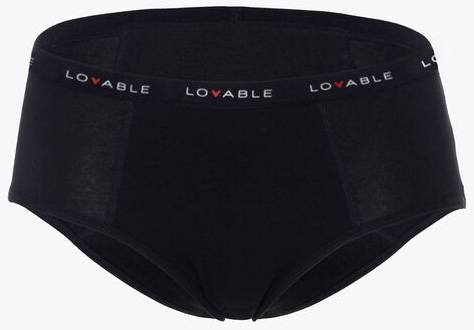 LOVABLE PERIOD PANTIES SLIP FLUSSO MEDIO NERO TAGLIA SMALL - Farmacia Nuova Dr.ssa Gabriella Catellani