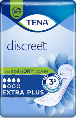 ASSORBENTE INCONTINENZA LEGGERA TENA DISCREET EXTRA PLUS 16 PEZZI - Farmacia Nuova Dr.ssa Gabriella Catellani