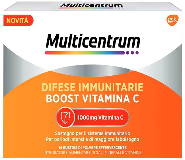 MULTICENTRUM DIFESE IMMUNITARIE BOOST VITAMINA C 28 BUSTINE - Farmacia Nuova Dr.ssa Gabriella Catellani