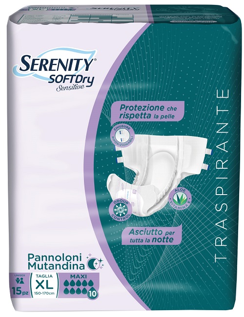 PANNOLONE MUTANDINA SERENITY SD SENSITIVE MAXI XL 15 PEZZI - Farmacia Nuova Dr.ssa Gabriella Catellani