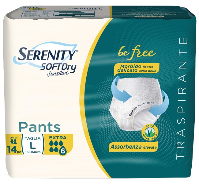 SERENITY PANTS SD SENSITIVE BE FREE EXTRA L 14 PEZZI - Farmacia Nuova Dr.ssa Gabriella Catellani