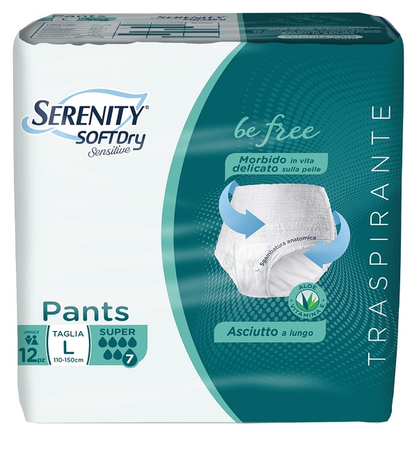 SERENITY PANTS SD SENSITIVE BE FREE SUPER L 12 PEZZI - Farmacia Nuova Dr.ssa Gabriella Catellani