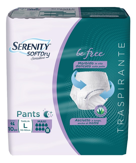 SERENITY PANTS SD SENSITIVE BE FREE MAXI L 10 PEZZI - Farmacia Nuova Dr.ssa Gabriella Catellani