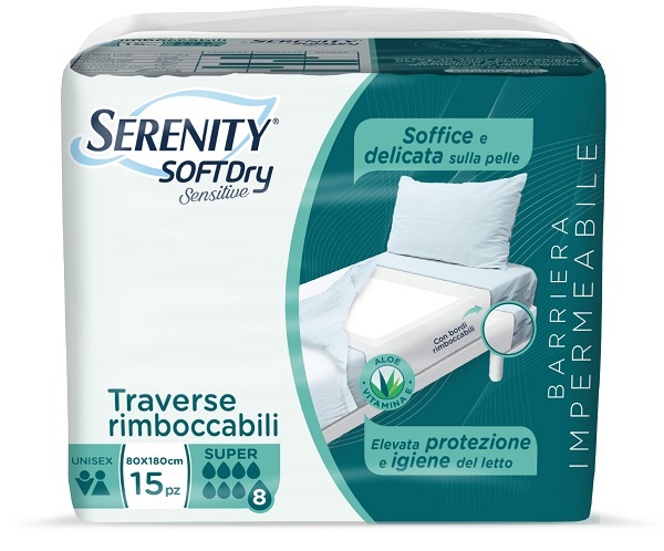 SERENITY TRAVERSA SD SENSIIVE SUPER 80X180 CM 15 PEZZI - Farmacia Nuova Dr.ssa Gabriella Catellani