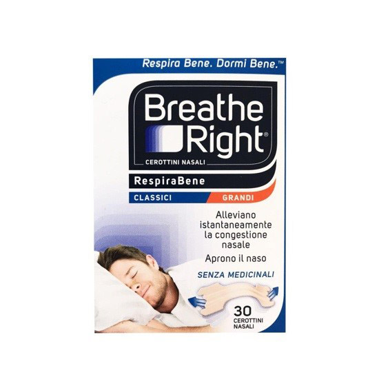 CEROTTI NASALI BREATHE RIGHT CLASSICI GRANDI 30 PEZZI - Farmacia Nuova Dr.ssa Gabriella Catellani