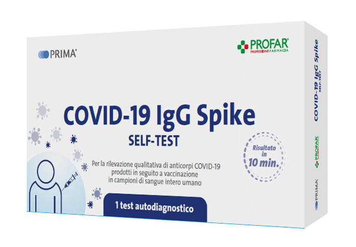 TEST SIEROLOGICO RAPIDO COVID-19 PROFAR PRIMA AUTODIAGNOSTICO DETERMINAZIONE QUALITATIVA ANTICORPI IGG ANTI SARS-COV-2 NEL SANGUE MEDIANTE IMMUNOCROMATOGRAFIA - Farmacia Nuova Dr.ssa Gabriella Catellani