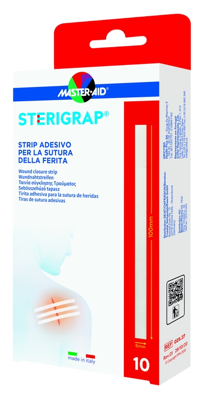 MASTER-AID STERIGRAP STRIP ADESIVO SUTURA FERITE 100X6 MM 10 PEZZI - Farmacia Nuova Dr.ssa Gabriella Catellani