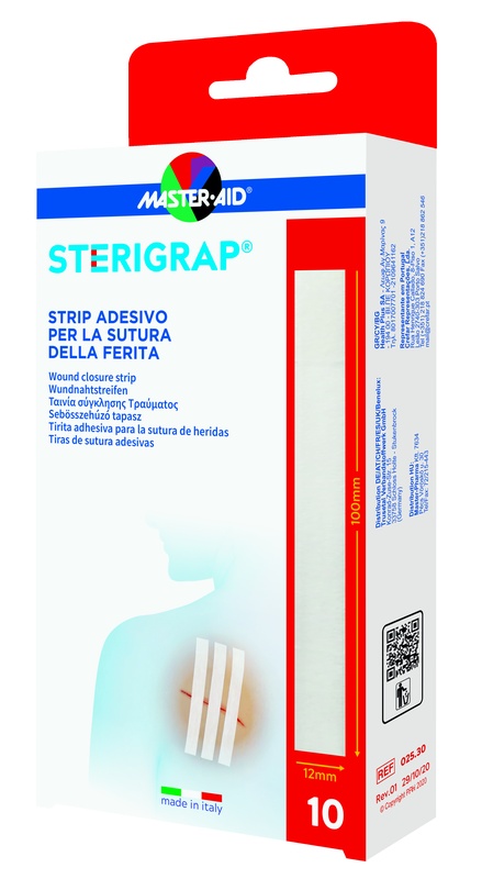 MASTER-AID STERIGRAP STRIP ADESIVO SUTURA FERITE 100X12 MM 6 PEZZI - Farmacia Nuova Dr.ssa Gabriella Catellani