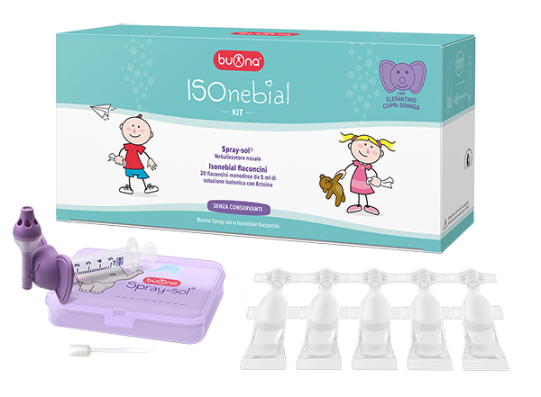 ISONEBIAL KIT PULIZIA CAVITA' NASALI 20 FLACONCINI MONODOSE 5 ML + SIRINGA LUER LOCK SOFT-JECK + AGO CANNULA + NEBULIZZATORE SPRAY - Farmacia Nuova Dr.ssa Gabriella Catellani