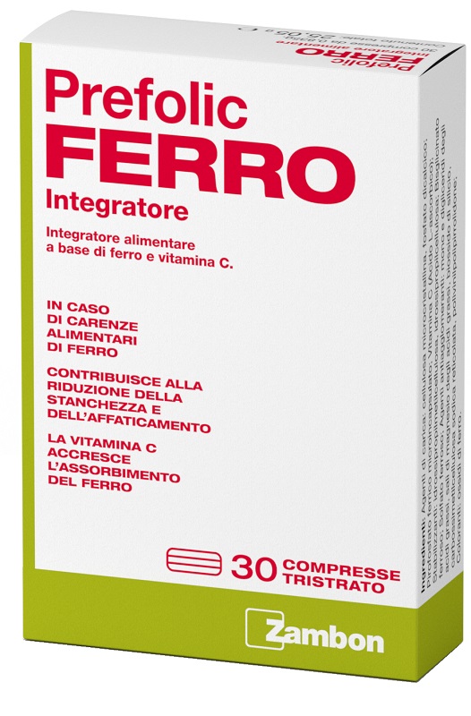 PREFOLIC FERRO 30 COMPRESSE - Farmacia Nuova Dr.ssa Gabriella Catellani