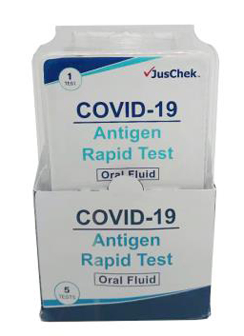 TEST ANTIGENICO RAPIDO COVID-19 JUSCHEK AUTODIAGNOSTICO DETERMINAZIONE QUALITATIVA ANTIGENI SARS-COV-2 IN CAMPIONI SALIVARI MEDIANTE IMMUNOCROMATOGRAFIA - Farmacia Nuova Dr.ssa Gabriella Catellani