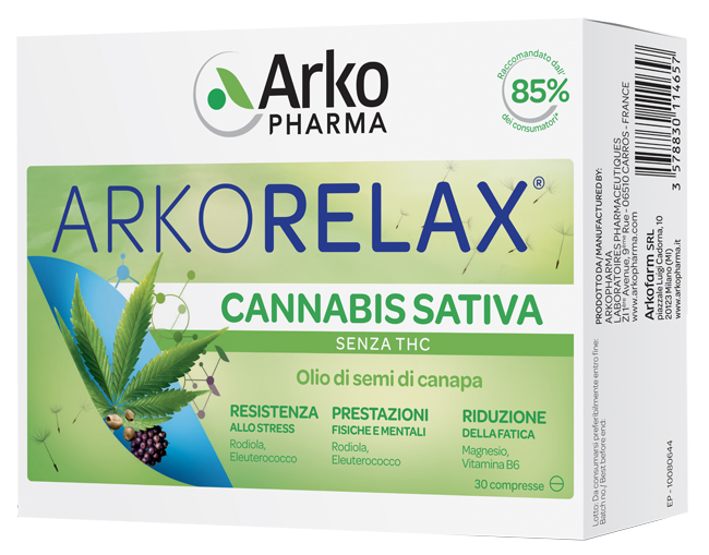 ARKORELAX CANNABIS SATIVA 30 COMPRESSE - Farmacia Nuova Dr.ssa Gabriella Catellani