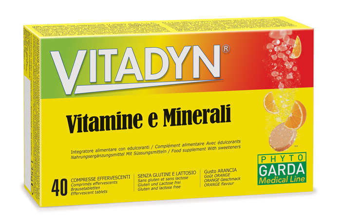 VITADYN VITAMINE/MINERALI 40 COMPRESSE EFFERVESCENTI IN 2 TUBI - Farmacia Nuova Dr.ssa Gabriella Catellani