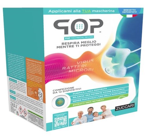 POP TECHNICAL DEVICE 12 DISPOSITIVI ADESIVI PROFUMA E PURIFICA MASCHERINA - Farmacia Nuova Dr.ssa Gabriella Catellani