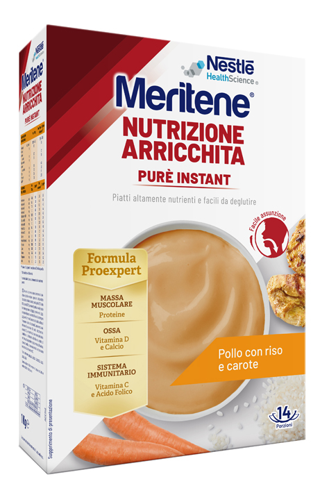 MERITENE PURE' INSTANT POLLO CON RISO E CAROTE 1 KG - Farmacia Nuova Dr.ssa Gabriella Catellani