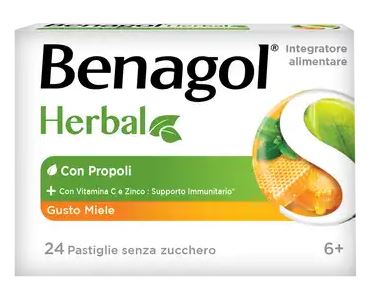 BENAGOL HERBAL MIELE 24 PASTIGLIE - Farmacia Nuova Dr.ssa Gabriella Catellani