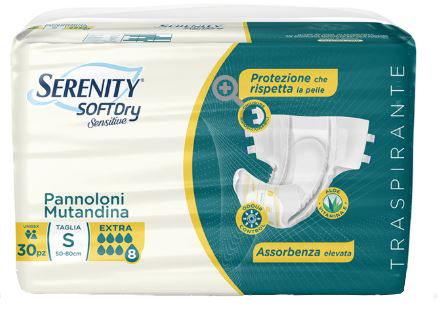 SERENITY PANNOLONE MUTANDINA SD SENSITIVE EXTRA TAGLIA S 30 PEZZI - Farmacia Nuova Dr.ssa Gabriella Catellani