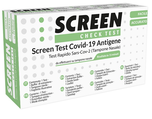 SCREEN TEST AUTODIAGNOSTICO ANTIGENICO RAPIDO COVID-19 SARS-COV-2 TAMPONI NASALI SELFTEST COVID TEST ANTIGENE SCREEN - Farmacia Nuova Dr.ssa Gabriella Catellani