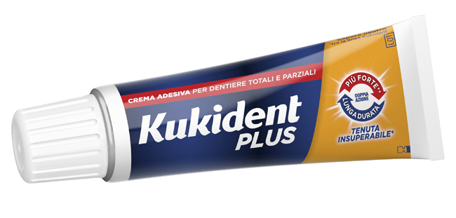 KUKIDENT PLUS DOPPIA AZIONE CREMA ADESIVA DENTIERE 40 G - Farmacia Nuova Dr.ssa Gabriella Catellani