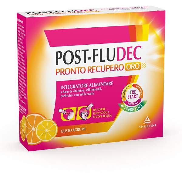 POSTFLUDEC AGRUMI PRONTO RECUPERO ORO 12 BUSTINE - Farmacia Nuova Dr.ssa Gabriella Catellani