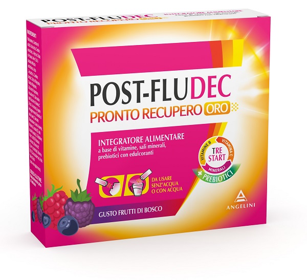 POSTFLUDEC FRUTTI DI BOSCO PRONTO RECUPERO ORO 12 BUSTINE - Farmacia Nuova Dr.ssa Gabriella Catellani