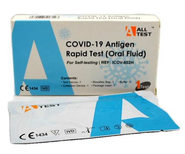 TEST ANTIGENICO RAPIDO COVID-19 ALLTEST AUTODIAGNOSTICO DETERMINAZIONE QUALITATIVA ANTIGENI SARS-COV-2 IN CAMPIONI SALIVARI MEDIANTE IMMUNOCROMATOGRAFIA - Farmacia Nuova Dr.ssa Gabriella Catellani