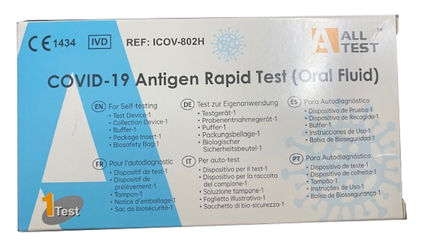 TEST ANTIGENICO RAPIDO COVID-19 ALLTEST AUTODIAGNOSTICO DETERMINAZIONE QUALITATIVA ANTIGENI SARS-COV-2 IN CAMPIONI SALIVARI MEDIANTE IMMUNOCROMATOGRAFIA - Farmacia Nuova Dr.ssa Gabriella Catellani
