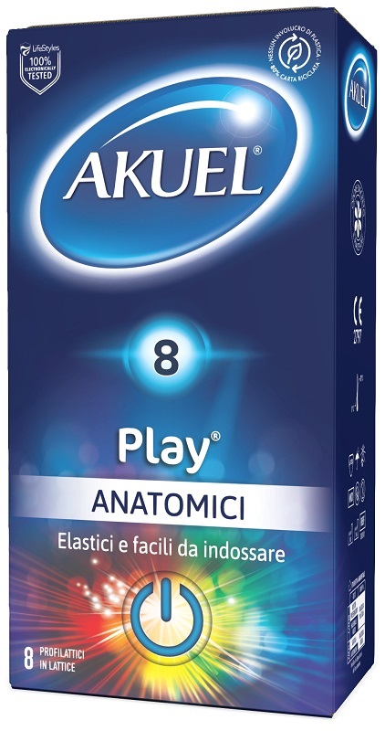 PROFILATTICO AKUEL PLAY ANATOMICO 8 PEZZI - Farmacia Nuova Dr.ssa Gabriella Catellani