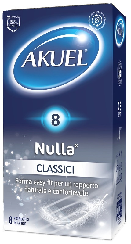 PROFILATTICO AKUEL NULLA CLASSICO 8 PEZZI - Farmacia Nuova Dr.ssa Gabriella Catellani