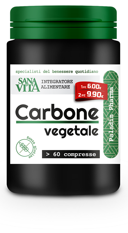 SANAVITA CARBONE VEGETALE 60 COMPRESSE - Farmacia Nuova Dr.ssa Gabriella Catellani