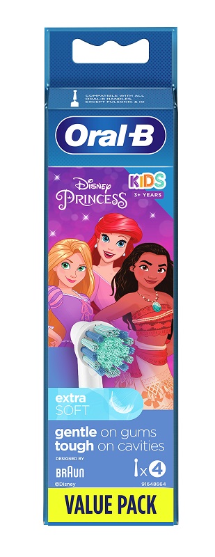 ORALB KIDS PRINCESS TESTINE SPAZZOLINO ELETTRICO 4 PEZZI - Farmacia Nuova Dr.ssa Gabriella Catellani