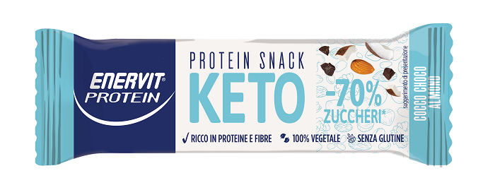 ENERVIT PROTEIN KETO SNACK COCCO CHOCO ALMOND 35 G - Farmacia Nuova Dr.ssa Gabriella Catellani