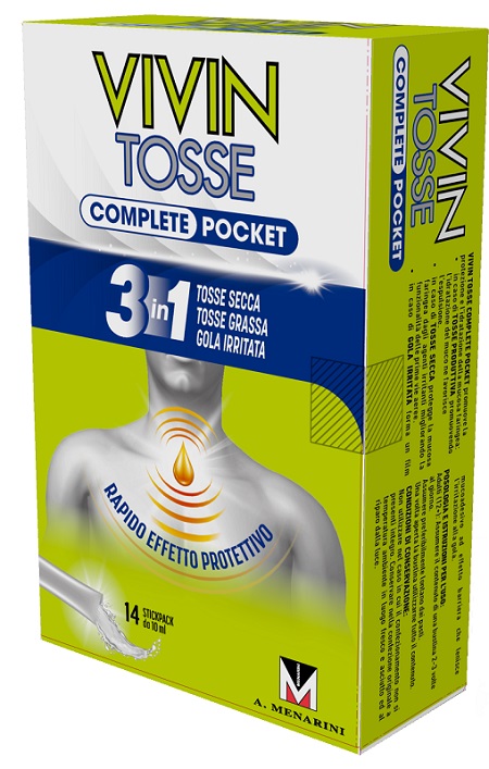 VIVIN TOSSE COMPLETE POCKET 14 STICK PACK DA 10 ML - Farmacia Nuova Dr.ssa Gabriella Catellani