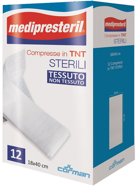 COMPRESSE STERILI TNT MEDIPRESTERIL 18X40 CM 12 PEZZI - Farmacia Nuova Dr.ssa Gabriella Catellani